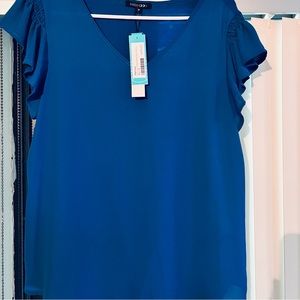 NWT. Paper moon blue blouse size M